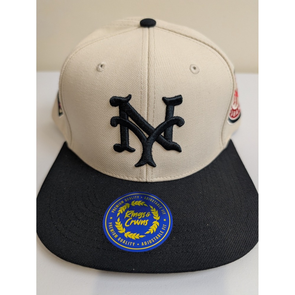 Kings & Crowns New York Cubans Hat Mens OSFM Cream Black Snapback